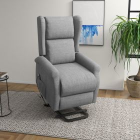 Fabric Electric Recliner Chair Recliner Armchair with Remote Control - Grey