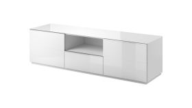 Drogo 40 TV Cabinet 180cm - White Glass