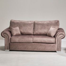 Lynda High Back Dapple Fabric 2 Seater Sofa - Brown and Other Colour