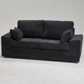 Wilkinson Jumbo Cord Padded Arm 3 Seater Sofa - Black and Other Colours