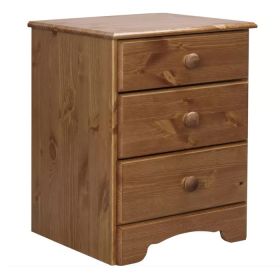Mcaulay 3 Drawers Bedside Table in Cherry