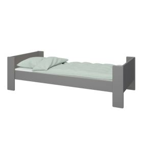Olivia Solid Wood Kids Single Beds in Grey