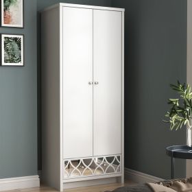Douty 2 Door Wardrobe with Drawer Classic White