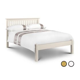 Barcelona White or Pine LFE Bed Frame-Small Double 4ft - Stone White