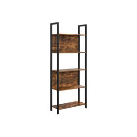 5 Tiers bookcase with stable steel frame