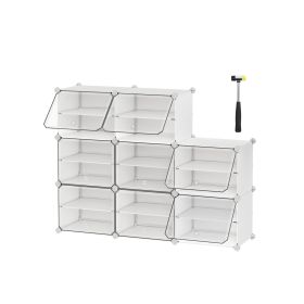 8-Slot Modular Storage Organiser Unit White