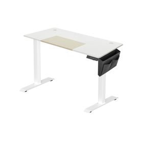 Height Adjustable Desk 60 x 140 x 120 cm White and Black