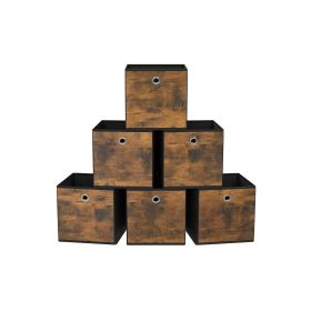 Set of 6 Foldable Storage Cubes with Handle 26 x 26 x 28 cm