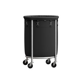 Round Laundry Hamper with Steel Frame and Removable Bag