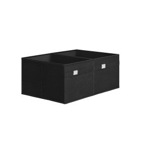 Set of 2 Foldable Storage Organisers Ink Black