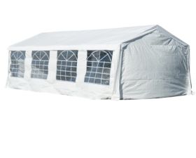 White Party Tent with Steel Frame - 2 Sizes