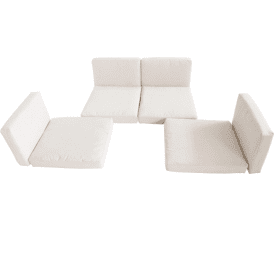 Rattan Furniture Cushion Cover Replacement Set -  8 pcs-Cream