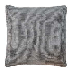 Ribbed Design Cotton Cushion Set of 2 - Grey