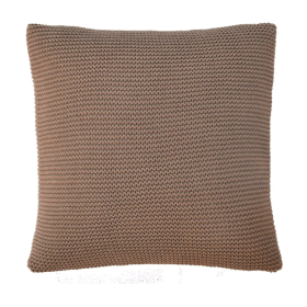 Ribbed Design Cotton Cushion Set of 2 - Brown