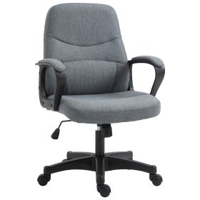 Office Chair with Massager Lumbar High Back Ergonomic Support Office 360° Swivel Chairs Adjustable Height Backrest Grey