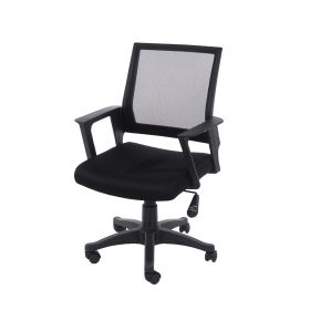 Loft Home Office Chair Fabric Seat Mesh Back - Black