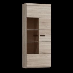 Kaleido Tall Display Cabinet - Oak Sonoma