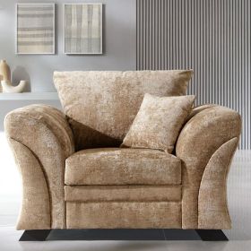 Lloyd Crushed Chenille Armchair -Brown