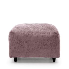 Gilliver Crushed Chenille Footstool - French Pink