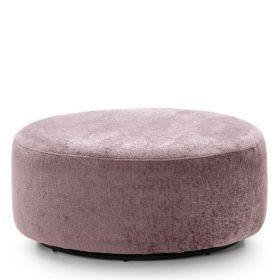 Gilliver Crushed Chenille Large Swivel Footstool - French Pink