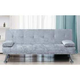 Stunning Crush Velvet Italian Designer Style Sofa Bed - 4 Colours