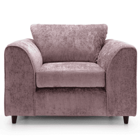 Gilliver Crushed Chenille Armchair - French Pink