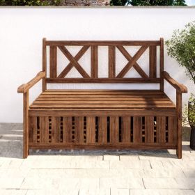 3 Seater Wooden Garden Bench With Storage - Aspen