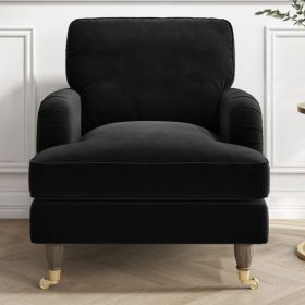 Black Velvet Armchair