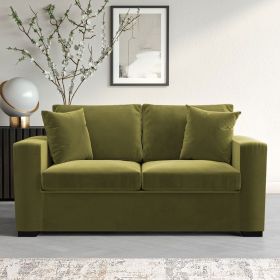 Olive Green 2 Seater Sofa Bed - Layton