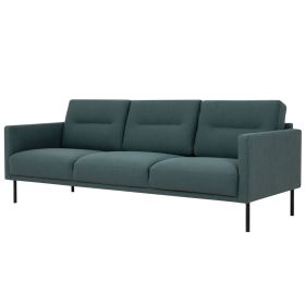 Dark Green Fabric 3 Seater Sofa - Kyle