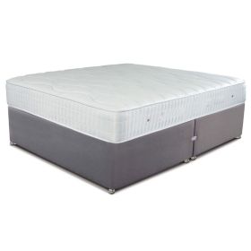 Divan Bed in Joshua Grey with Cooler Pinnacle 1000 Mattress - 4 Sizes