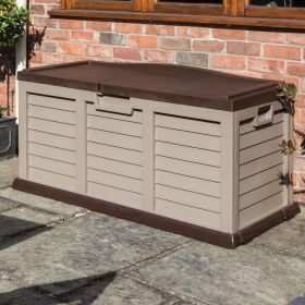 Rowlinson Plastic Cusion Storage Box/Bench - Mocha
