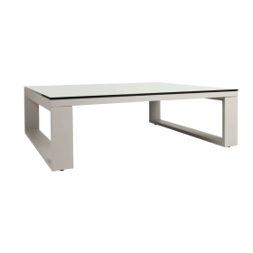 Terra Luxe Coffee Table with Tempered Glass Top - Grey