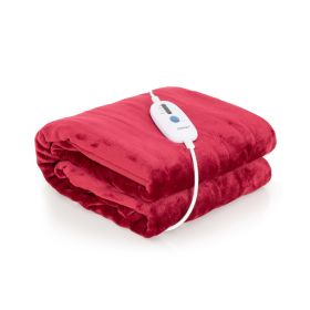 150 x 200 cm Electric Heated Blanket with 4 Heating Levels-Red
