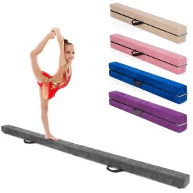 Portable Folding Gymnastic Beam with Carrying Handles-Grey