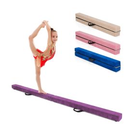 Portable Folding Gymnastic Beam with Carrying Handles-Purple