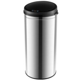 Touchless Trash Can with Motion Sensor Control and Manual Control-Silver