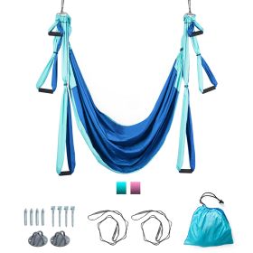 Aerial Yoga Swing with Three Different Lengths of Handle-Dark Blue