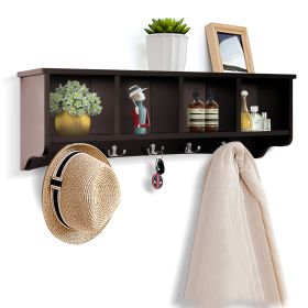 Wall-Mounted Entryway Storage Cabinet-Coffee
