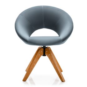 360Â° Swivel Velvet Accent Chair for Living Room, Bedroom and Office-Grey