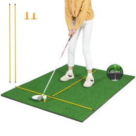 Premium Golf Practice Hitting Mat 3-In-1 with Synthetic Grass Turf-32 mm