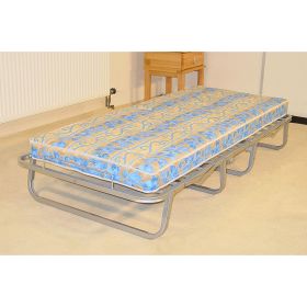 Puyallup Single Folding Bed Compact and Stylish Silver Metal Frame