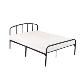 MILTON Traditional Design Black Metal Frame Bed - Small Double 4ft