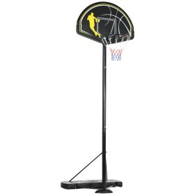 SPORTNOW 2.3-3m Basketball Hoop and Stand with High Strength PE Backboard and Weighted Base, Portable on Wheels