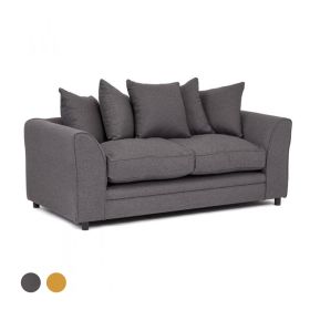 Dorota II Fabric 3 Seater Sofa - Dark Grey