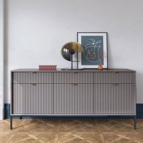 Galadriel Nyx Sideboard with 3 Doors and 3 Drawers - Grey Matt