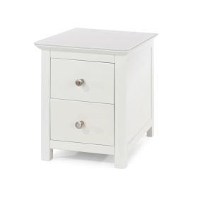 Nairn 2 Drawer Bedside Cabinet - White