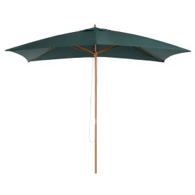 295L x 200W x 255Hcm Wooden Garden Patio Parasol Umbrella-Dark Green