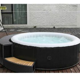 Inflatable Ottoman and Bergen Hot Tub with Control Panel - 3 Sizes
