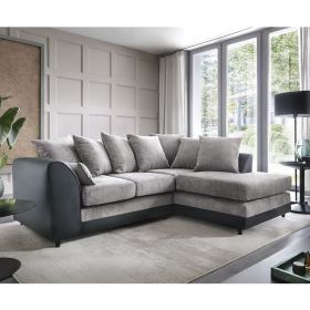 Dilan Corner Sofa - Black-Right Facing